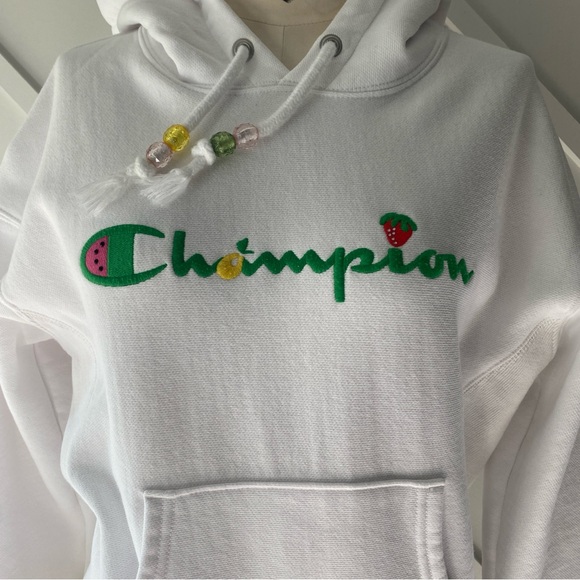 Champion X Susan Alexandra Reverse Weave Strawberry Watermelon Hoodie - Small - Picture 7 of 14